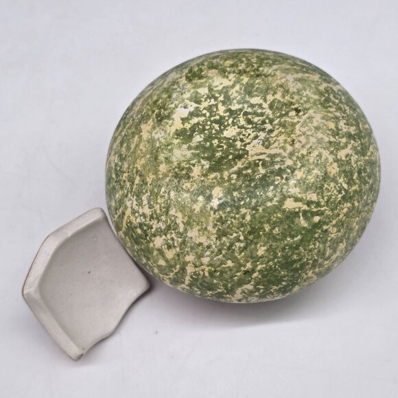 Handmade Ceramic Lidded Jar Abstract Multicolor Patterns & Textures Carved Desig - Picture 4 of 8